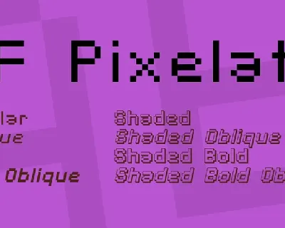 SF Pixelate font