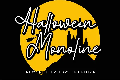 Halloween Monoline - Personal U font