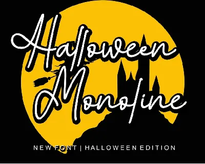 Halloween Monoline - Personal U font