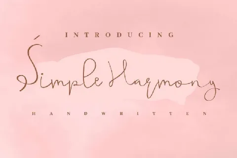 Simple Harmony font