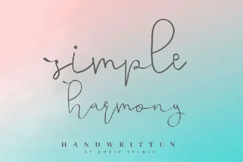 Simple Harmony font