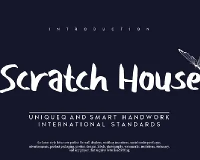 Scratch House Brush font