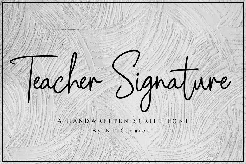 Teacher Signature font
