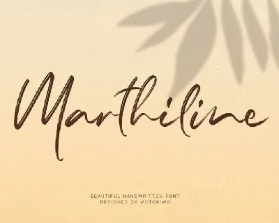 Marthiline HandBrush font