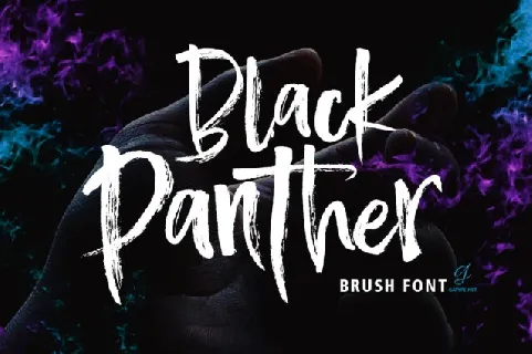 Black Panther Brush font