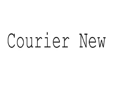 Courier New font