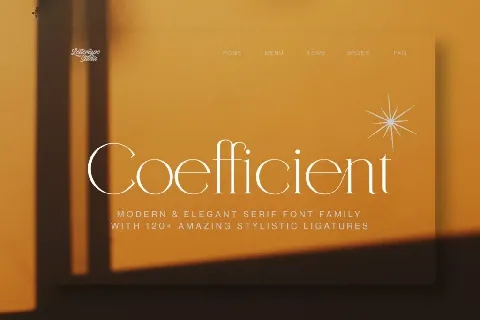 Coefficient DEMO font