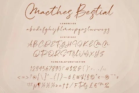 Macthes Bestial font