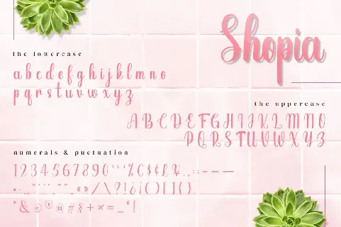 Shopia font