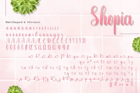 Shopia font