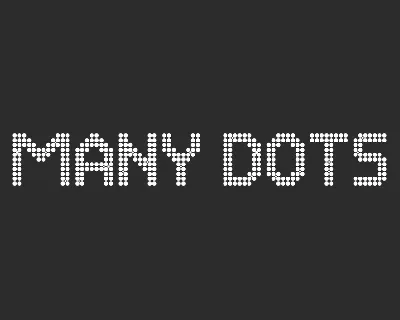 Many Dots Demo font