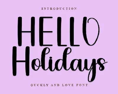 HELLO Holidays font