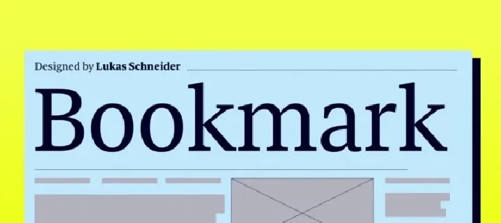 Bookmark Family font