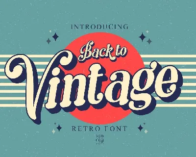 Back to Vintage font