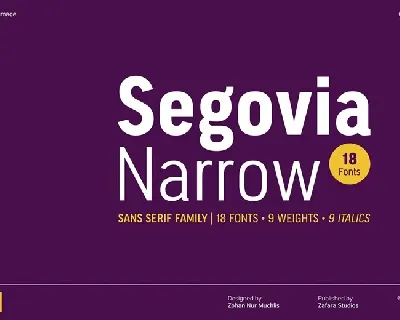 Segovia Narrow font