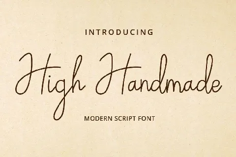 High Handmade font