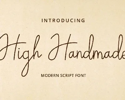 High Handmade font