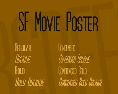 SF Movie Poster font