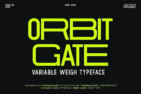 Orbit Gate font