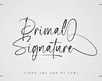 Primal Signature font