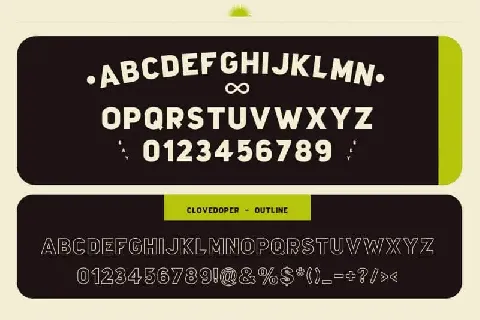 Clovedoper Display font