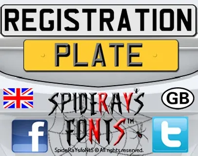 Registration Plate Uk font