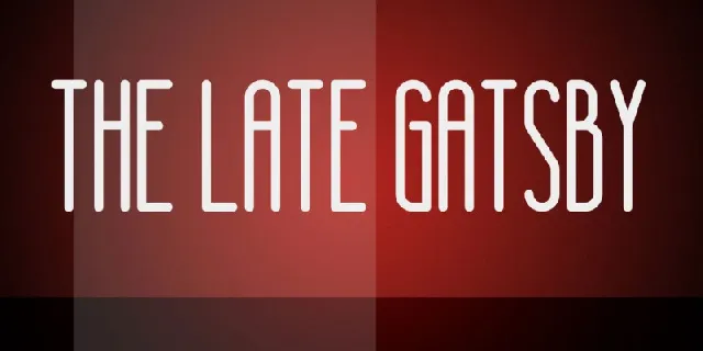 The Late Gatsby font