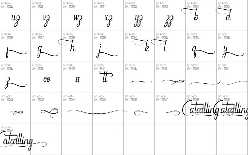 Catcalling Demo font