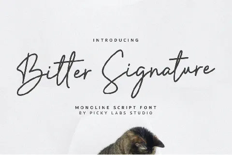 Bitter Signature font