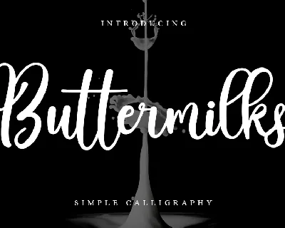 Buttermilks font