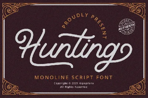 Hunting font