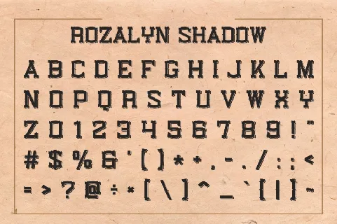 Rozalyn Shadow Typeface font