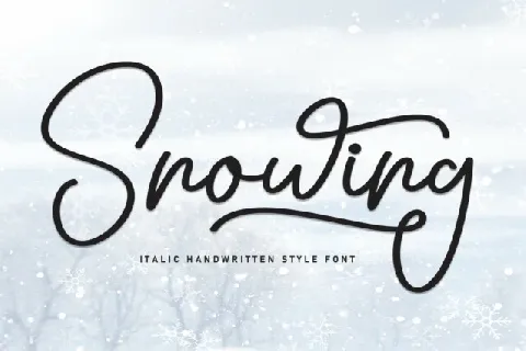 Snowing Script font