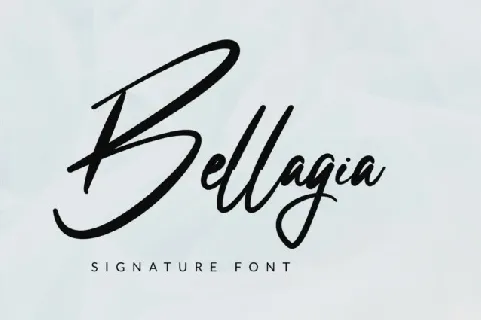 Bellagia Signature font