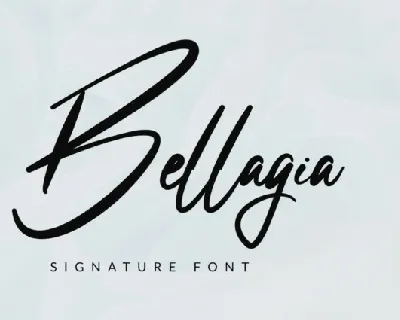 Bellagia Signature font