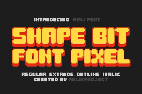 Shape Bit font