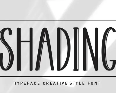 Shading Display font