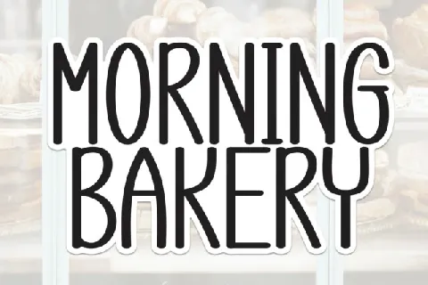 Morning Bakery Display font
