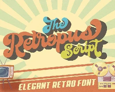 The Retropus Script font