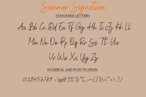 Summer Signature font