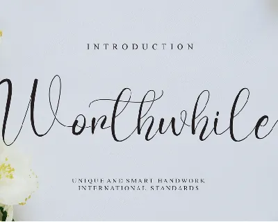 Worthwhile Calligraphy font