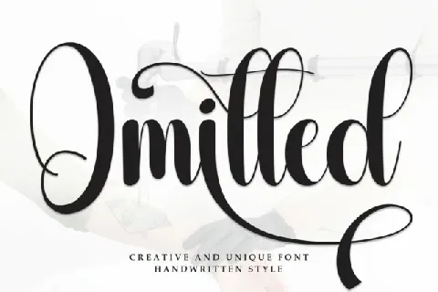 Omitted Script font