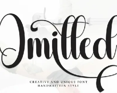 Omitted Script font