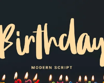 Birthday Script Typeface font