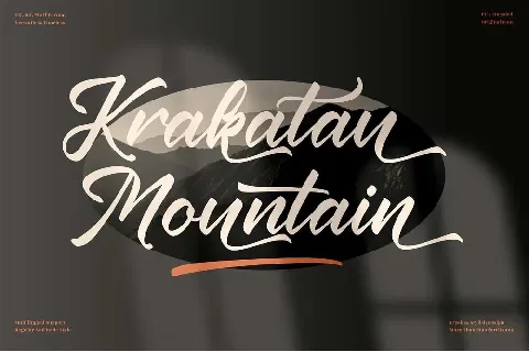 Krakatau Mountain font