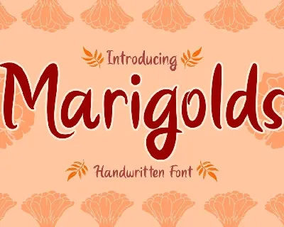 Marigolds font