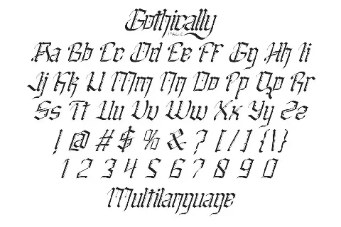 Gothically Demo font