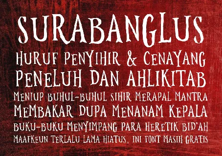 Surabanglus font