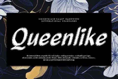 Queenlike Script font