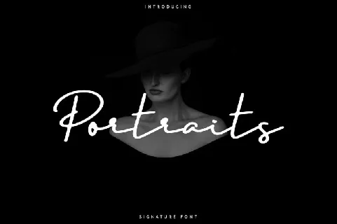 Portraits Signature font